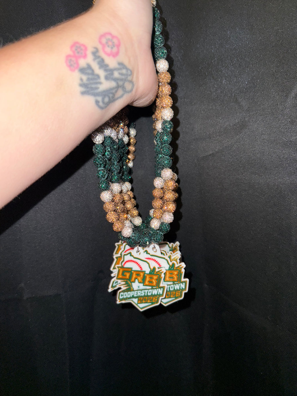 Beaded Logo Necklace