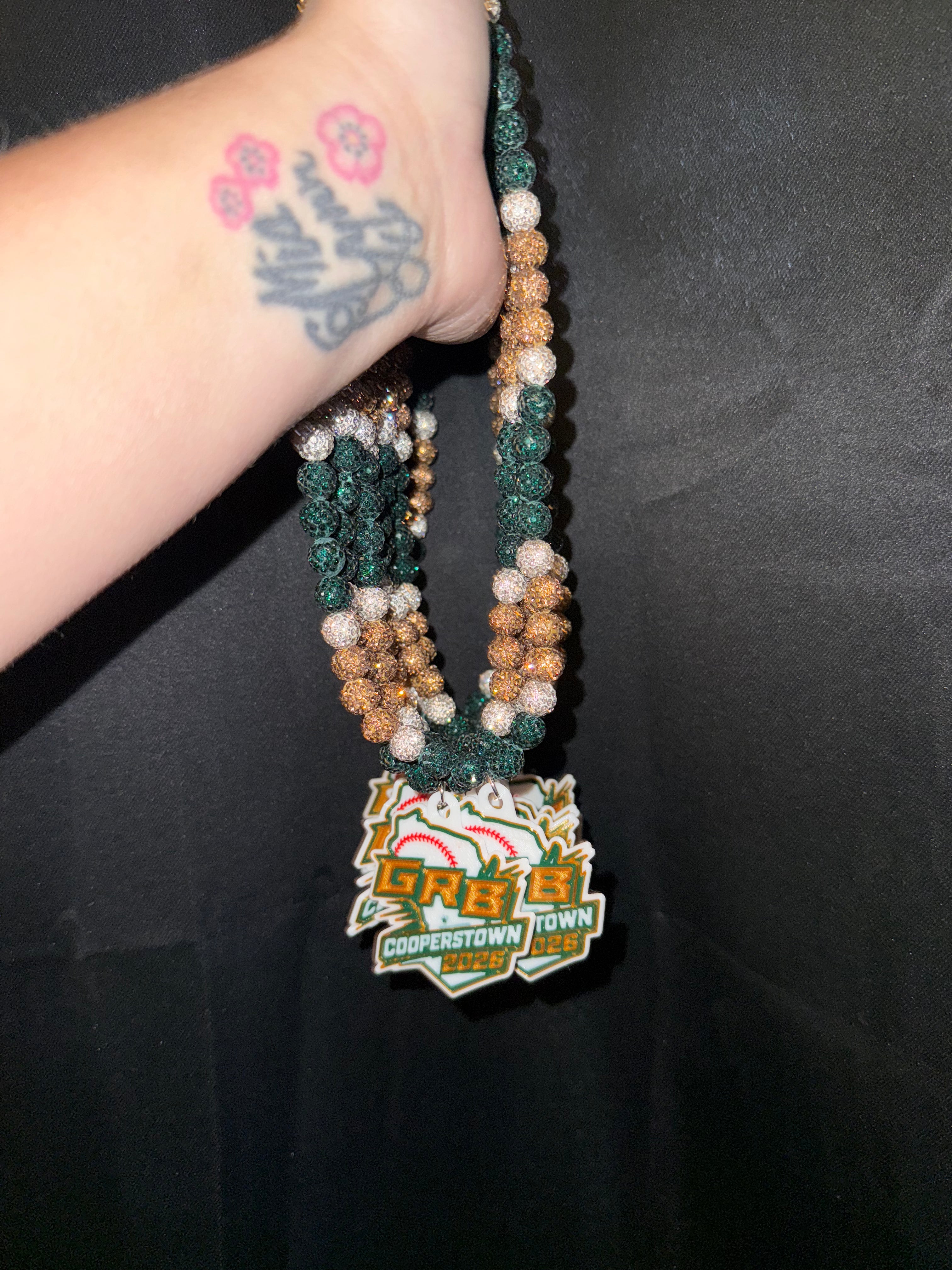 Beaded Logo Necklace