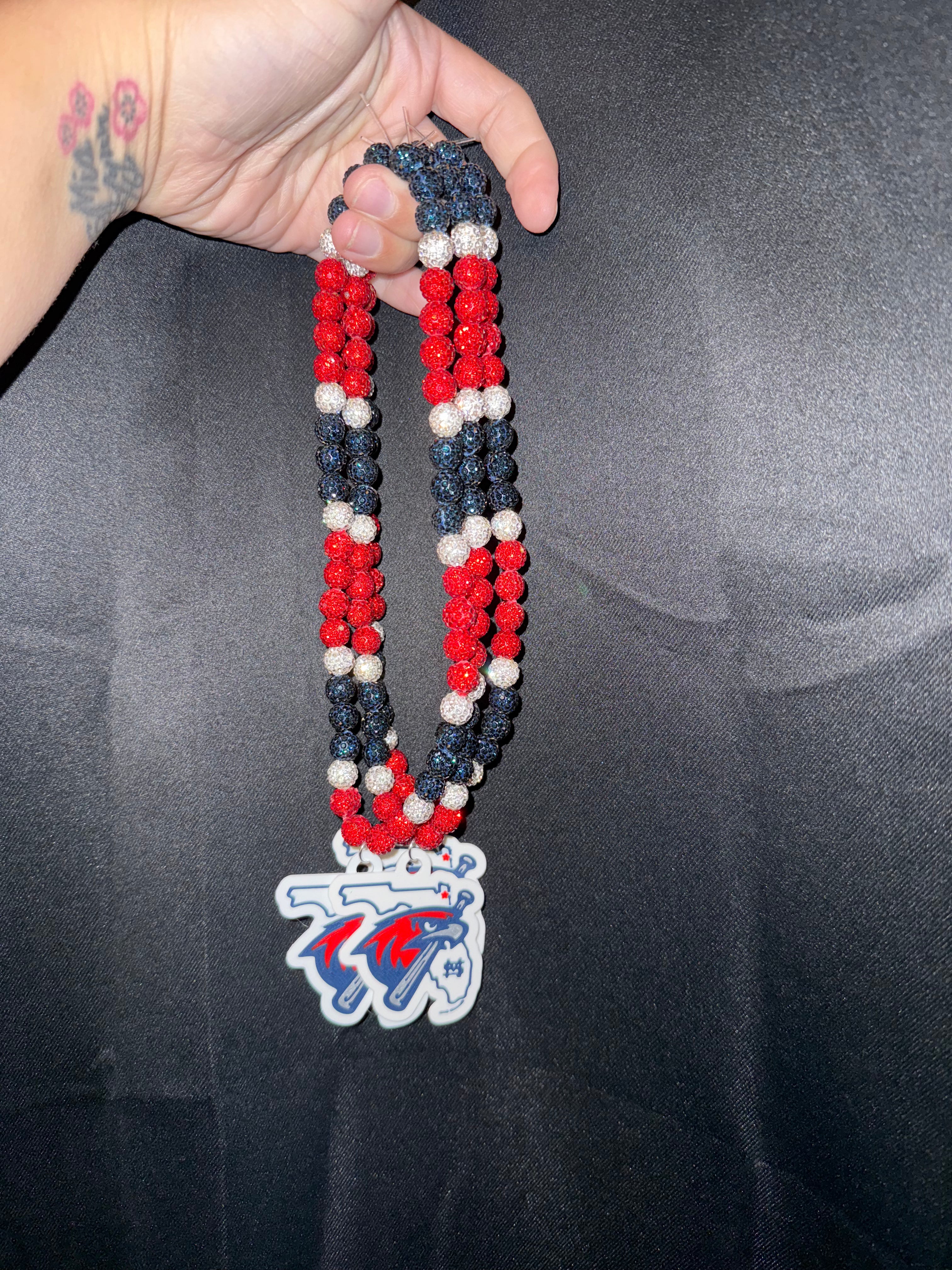 Beaded Logo Necklace