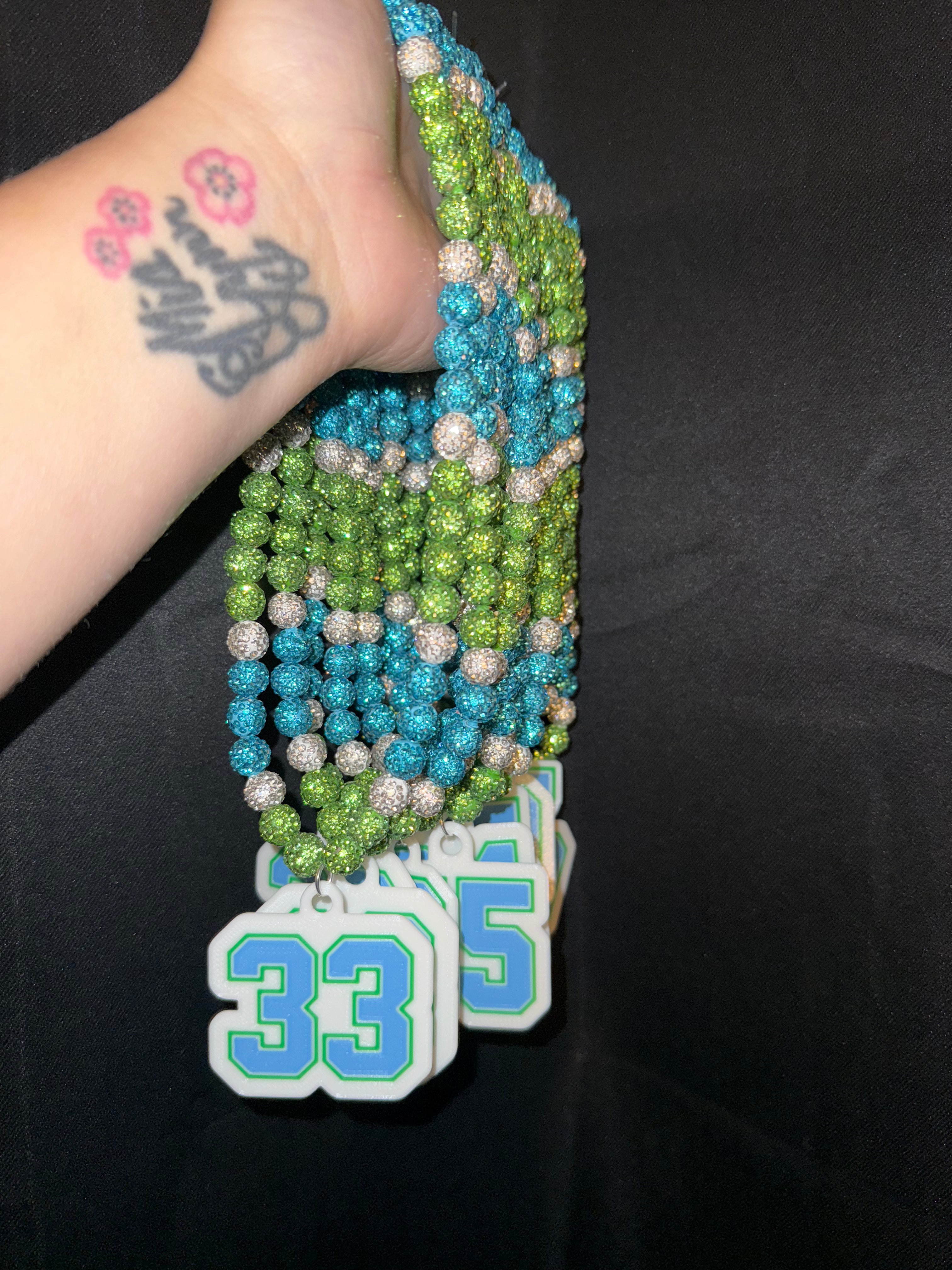 Beaded Logo Necklace